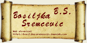 Bosiljka Sremčević vizit kartica
